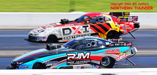 Shane Westerfield (near lane) vs D.J. Cox Jr. 
(far lane) - TAFC